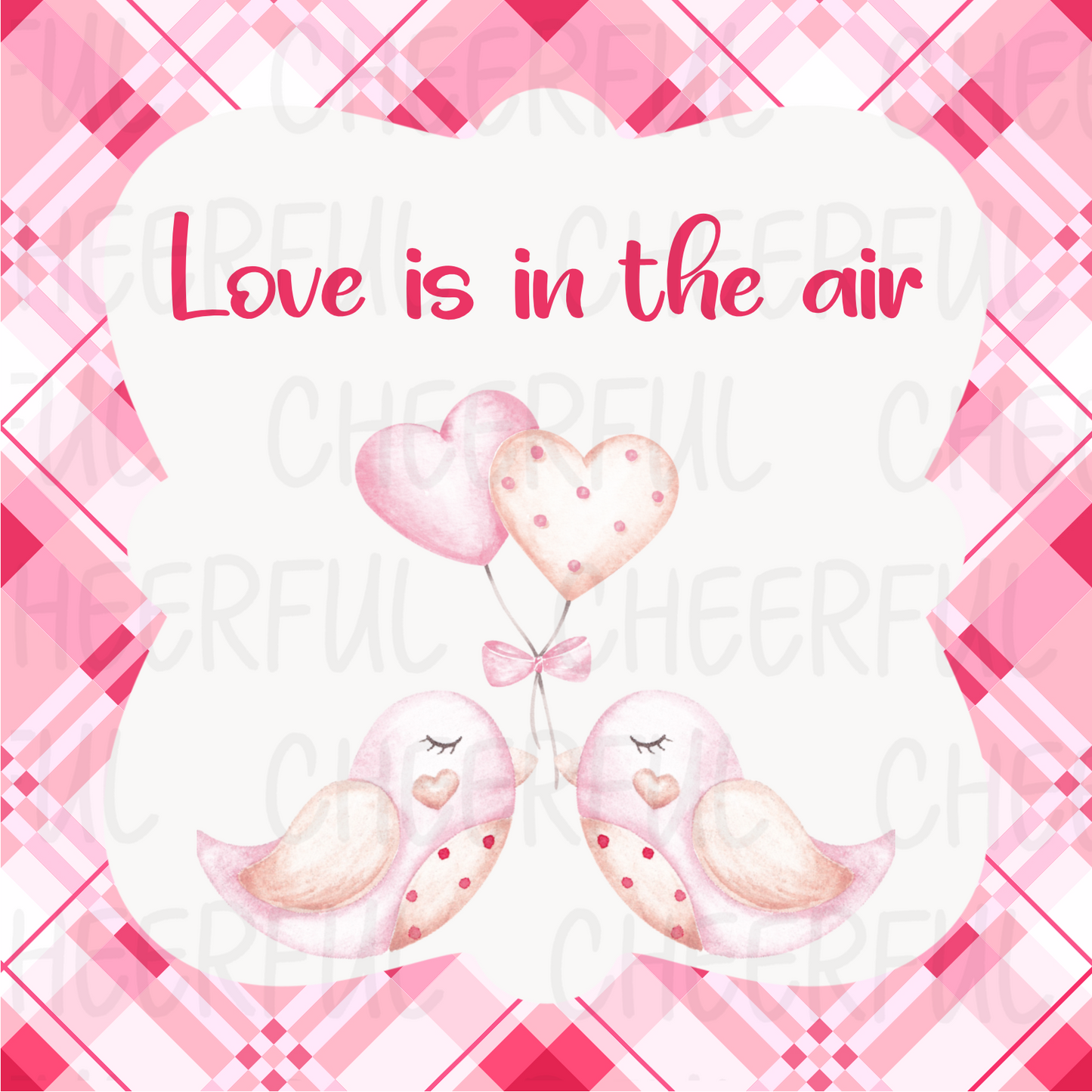 Love is in the air Valentine’s Day gift tag for decorated cookies- Digital Download