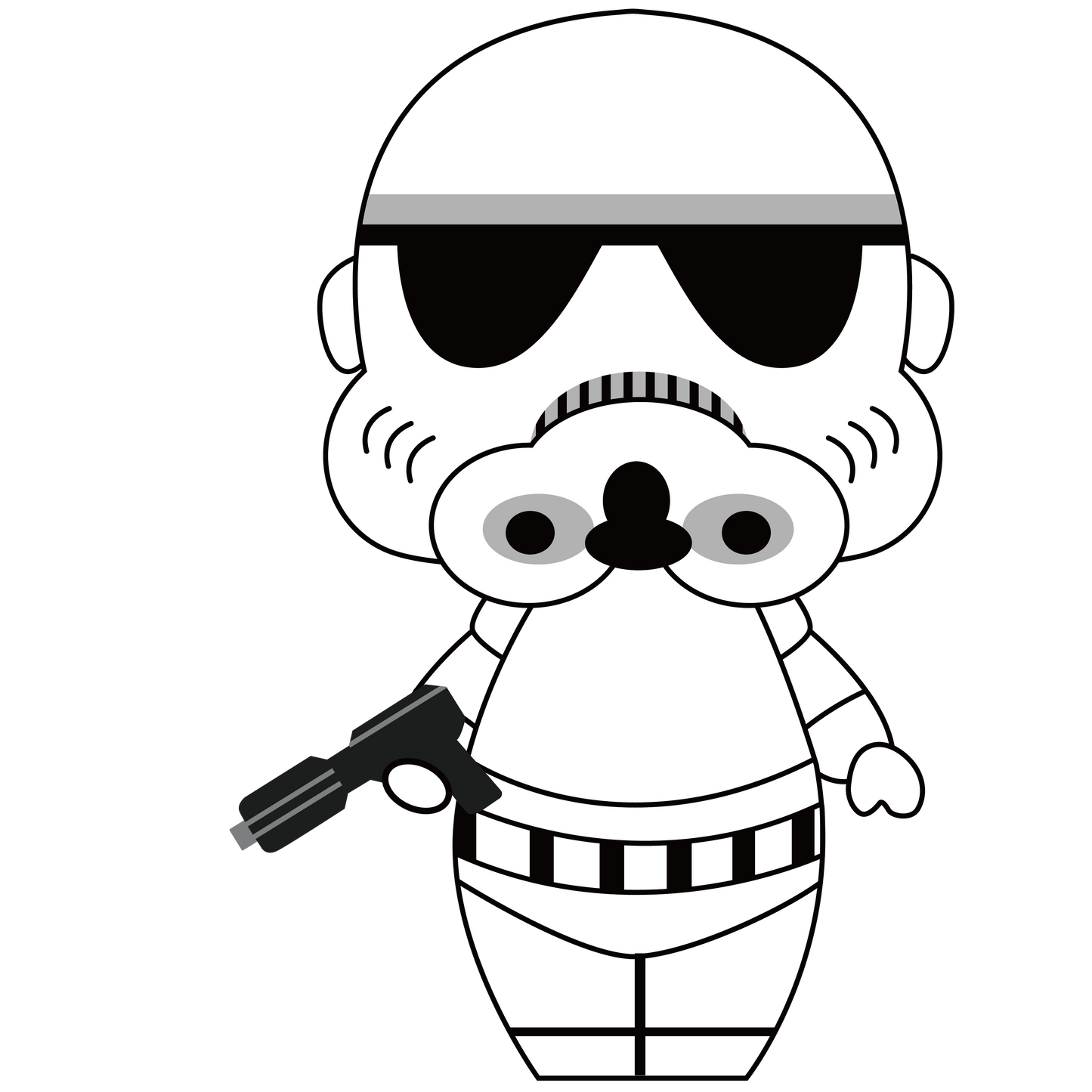Space Wars storm trooper cookie cutter