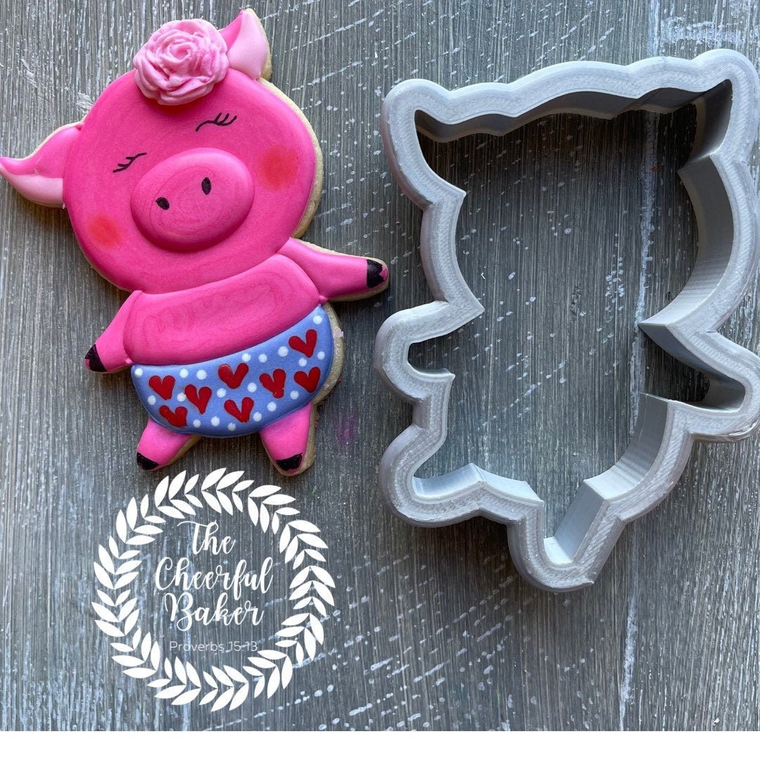 Pig Cookie Cutter 4.5 inches tall