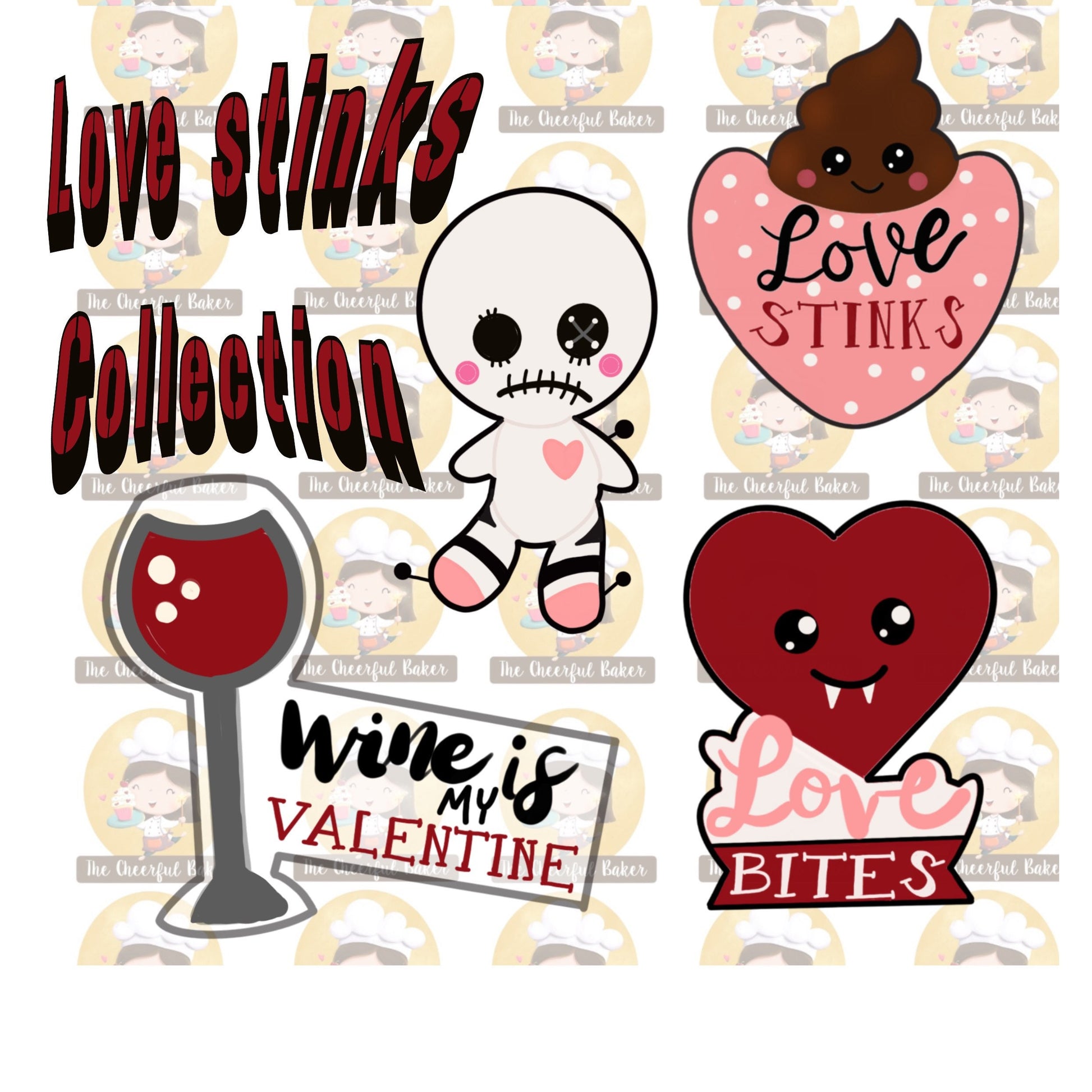 Love stink Valentine cookie cutter – Cheerful Cookie Cutters