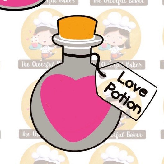 Love potion bottle cookie cutter