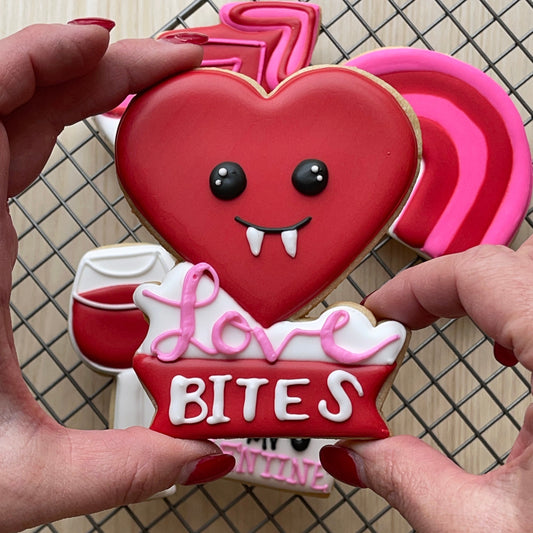 Love bites Valentine cookie cutter