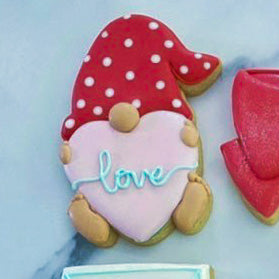 Gnome Large heart Valentine cookie cutter