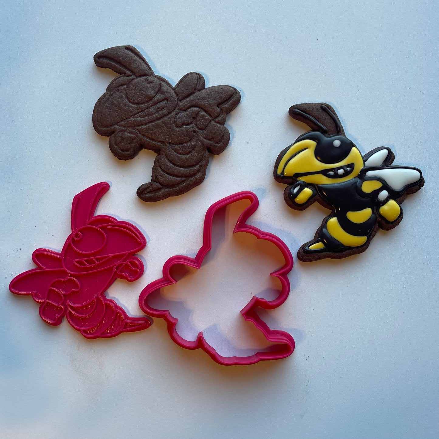 Yellow jacket/ hornet cookie cutter and cookie stamp set
