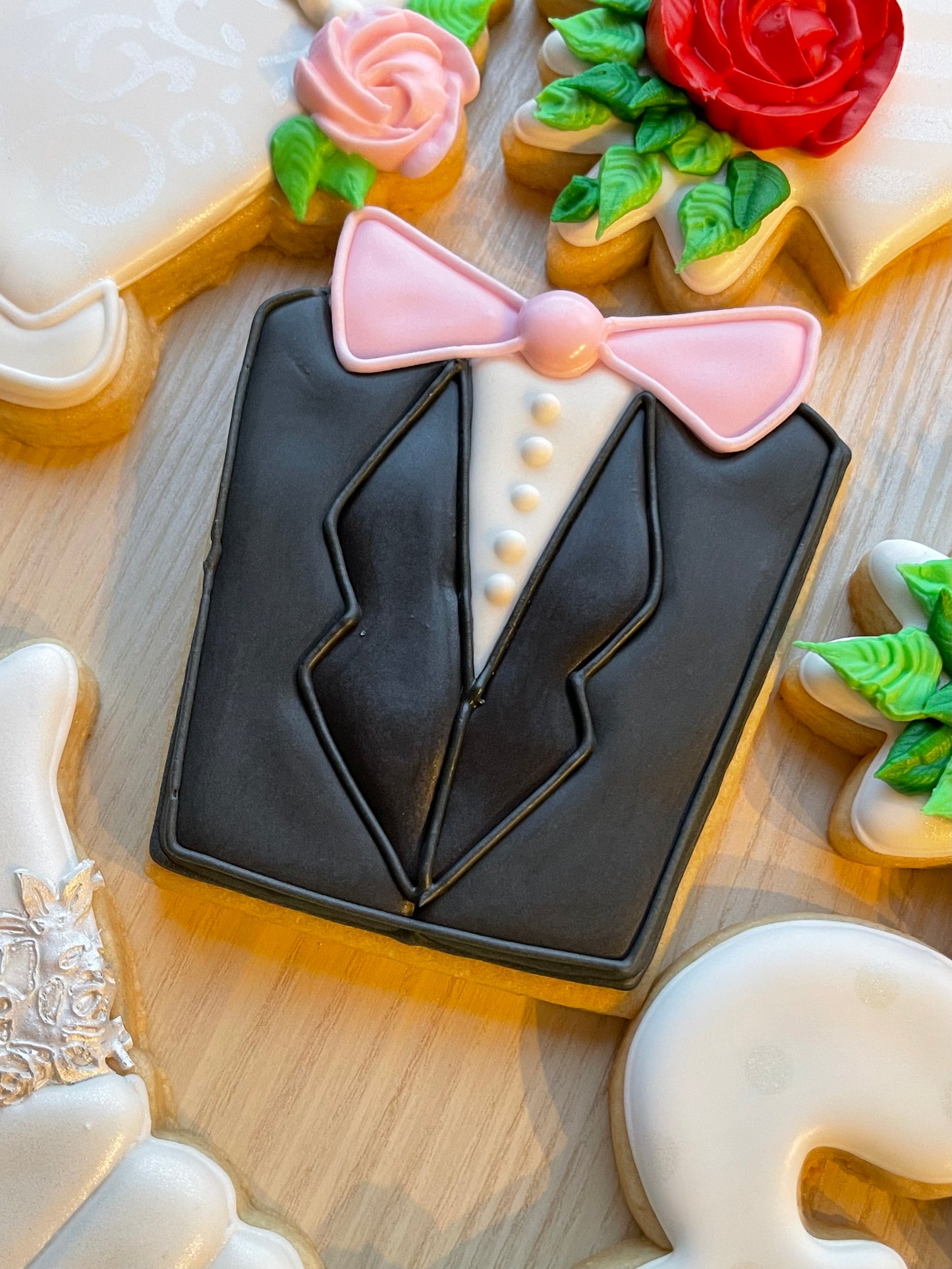 Tux with bow tie cookie cutter