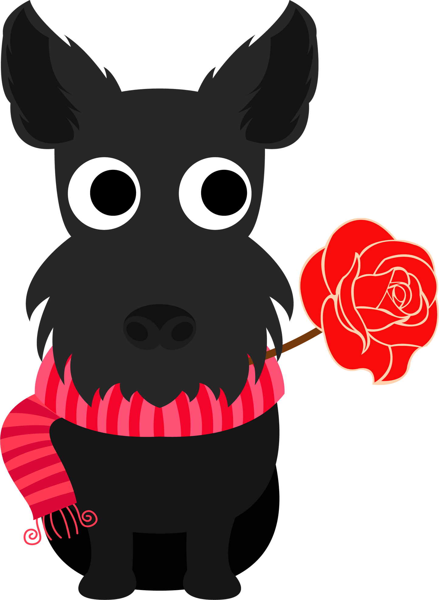 Black Scottie dog Valentine’s Day cookie cutter